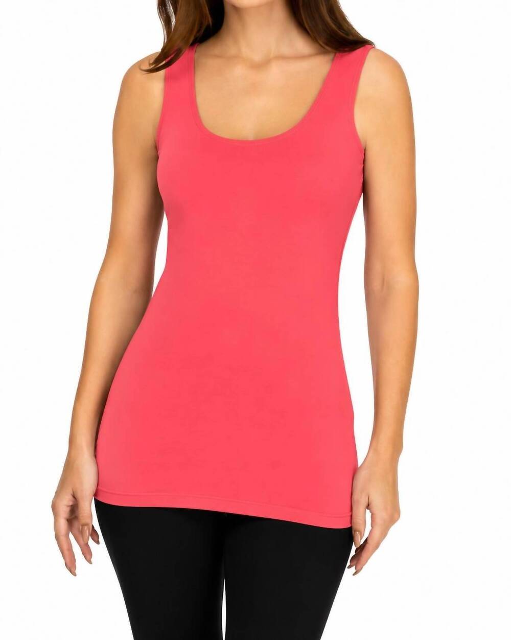 NEW A'NUE MIAMI long classic tank in coral